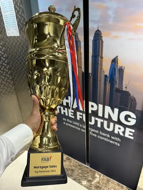 FAB Mortgage Sales Top Performer 2024 trophy